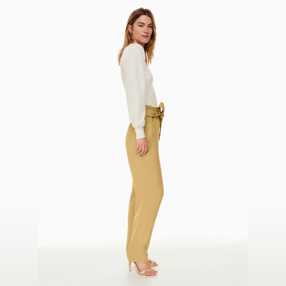 Aritzia Wilfred Bowtie Pant Size 0 NEW NWT Sandy Beige - Picture 5 of 16